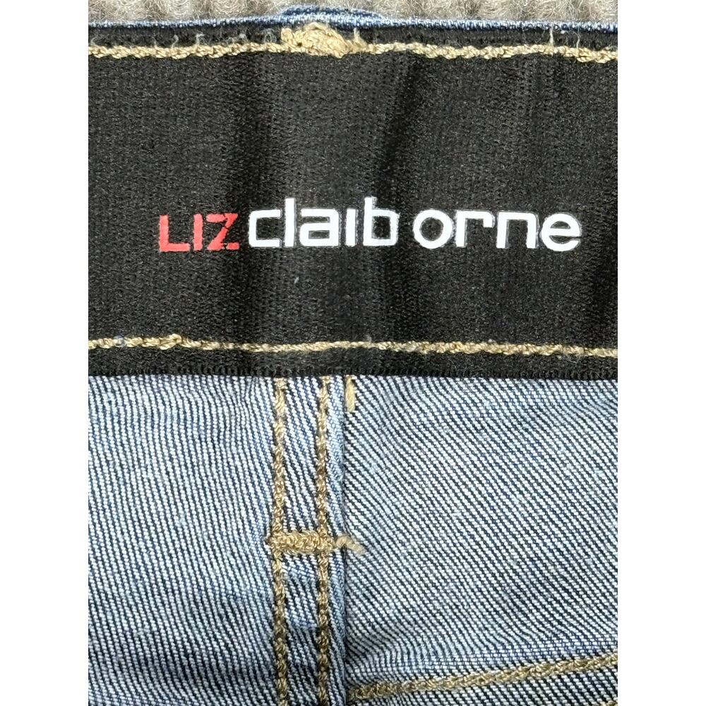 Liz Claiborne Wide Leg High Rise Cropped Blue Jeans Size 8 - Picture 5 of 8